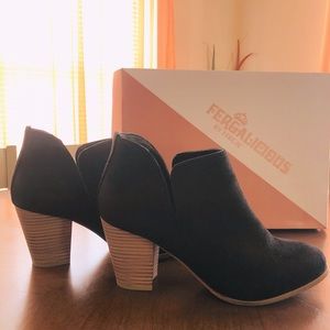 Fergalicious Charley Black Booties, 9.5